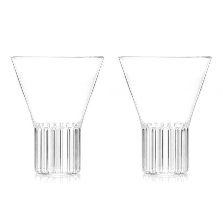 Hand-Crafted EU Clients Set of 2 Handcrafted Czech Contemporary Rila Large Glasses, in Stock