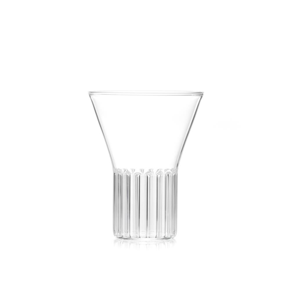 Fferrone 2er-Set Handcrafted Czech Clear Contemporary Rila Medium Gläser (Moderne) im Angebot