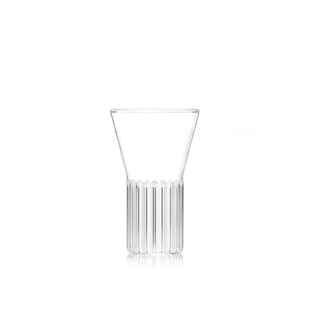 Modern fferrone Set of 2 Handcrafted Czech Clear Contemporary Rila Small Glasses For Sale