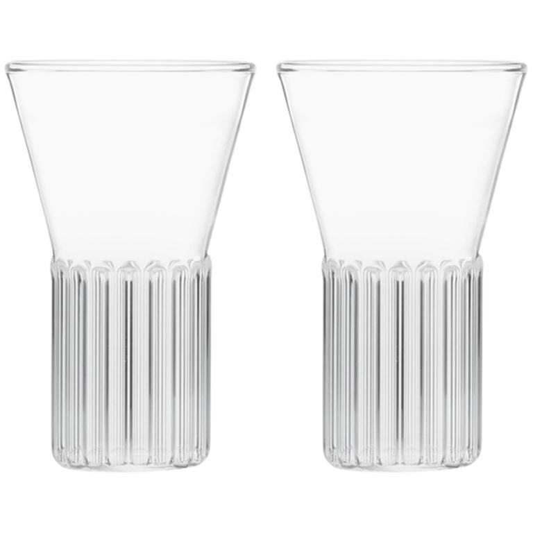 Fferrone 2er-Set Handcrafted Czech Clear Contemporary Rila Small Gläser