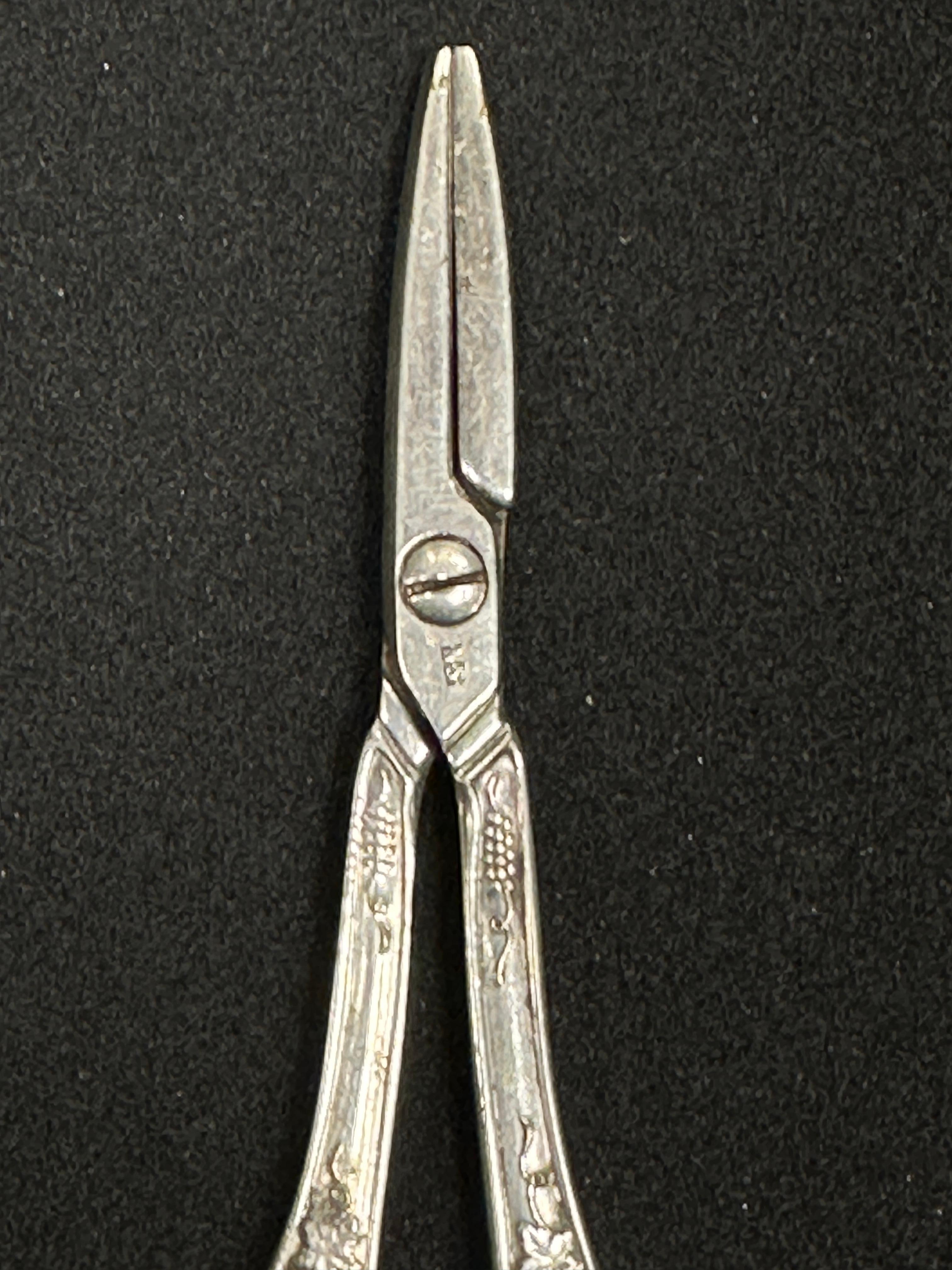 Set of Two Handcrafted Silver Plate Scissors with Steel Blade, Sweden For Sale 3