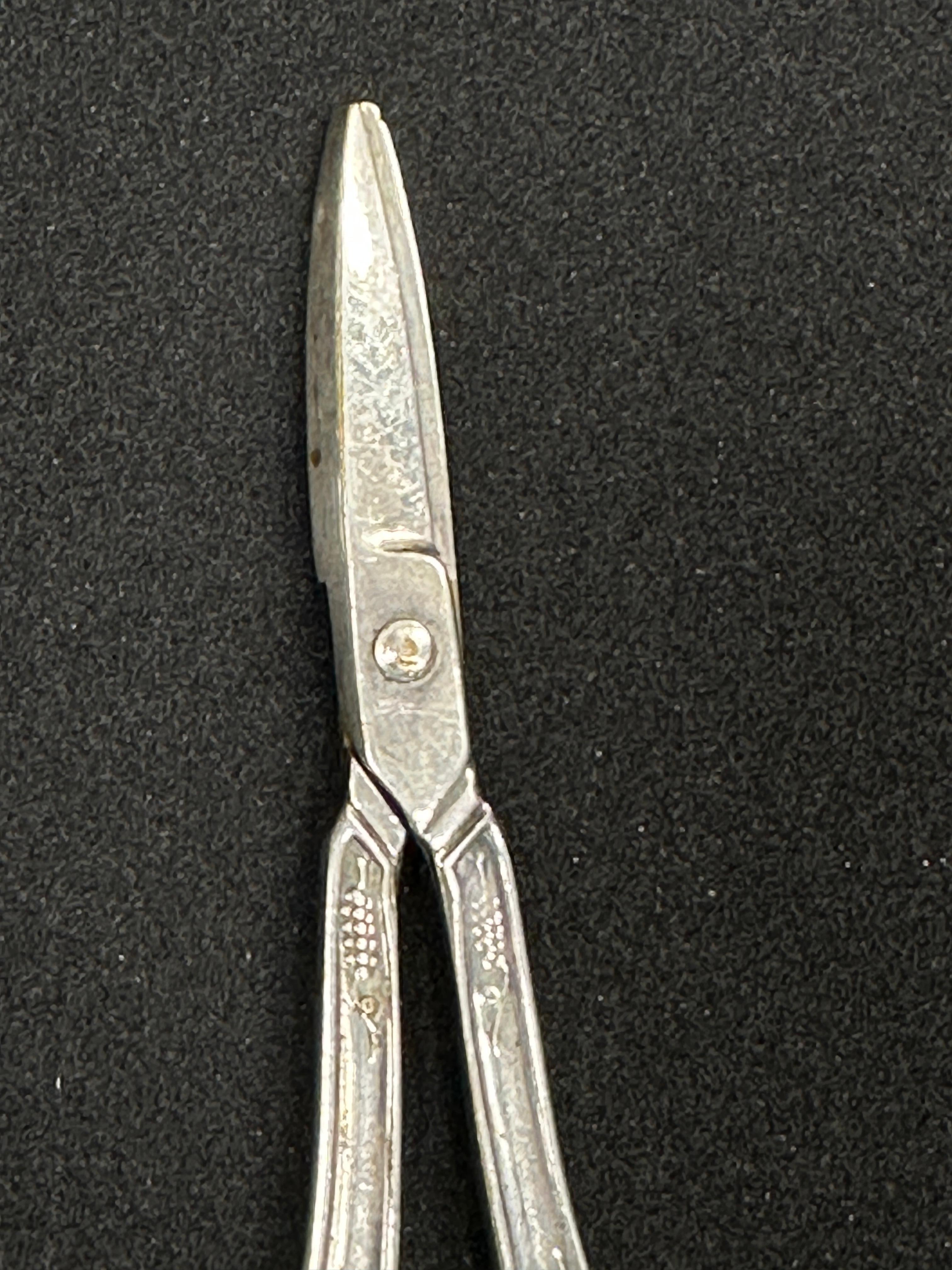 Metal Set of Two Handcrafted Silver Plate Scissors with Steel Blade, Sweden For Sale
