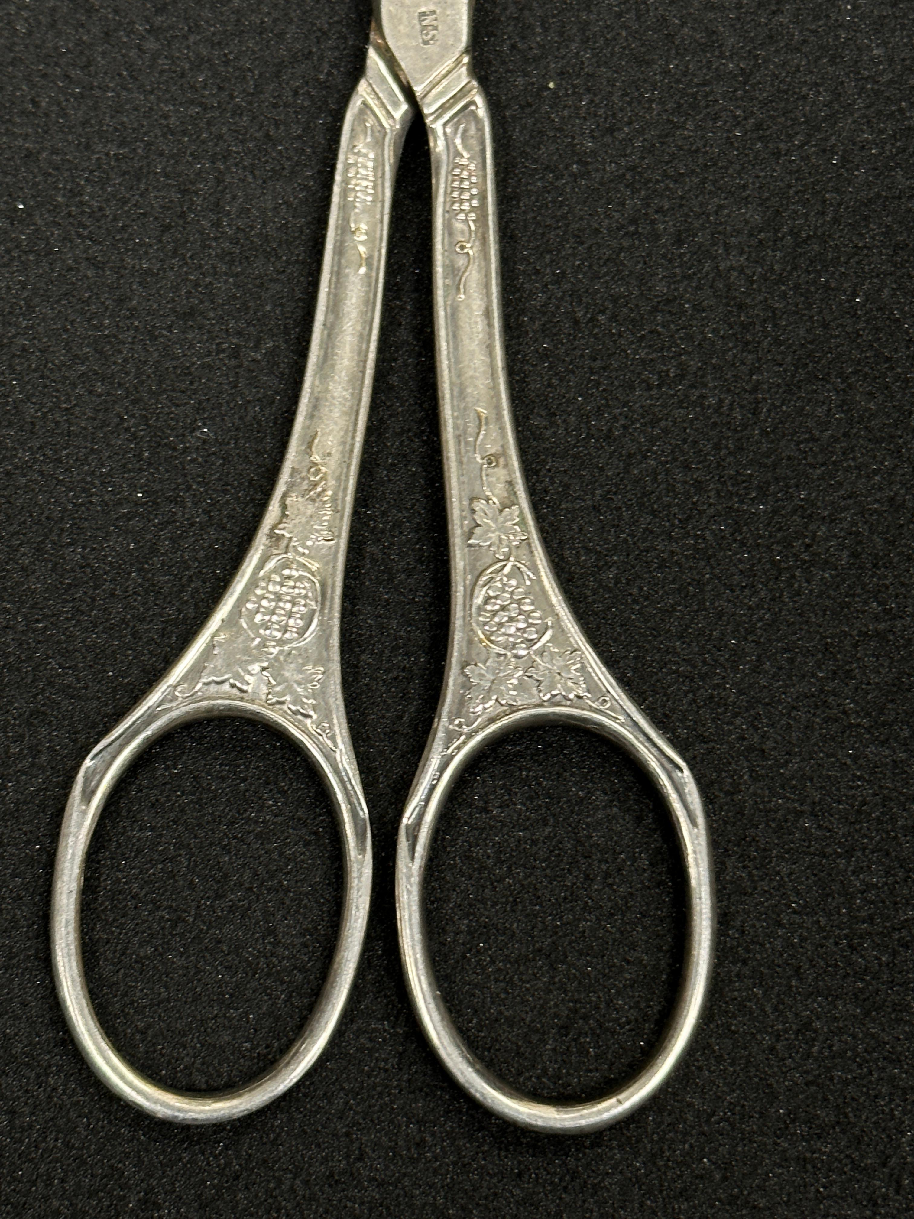 Set of Two Handcrafted Silver Plate Scissors with Steel Blade, Sweden For Sale 2