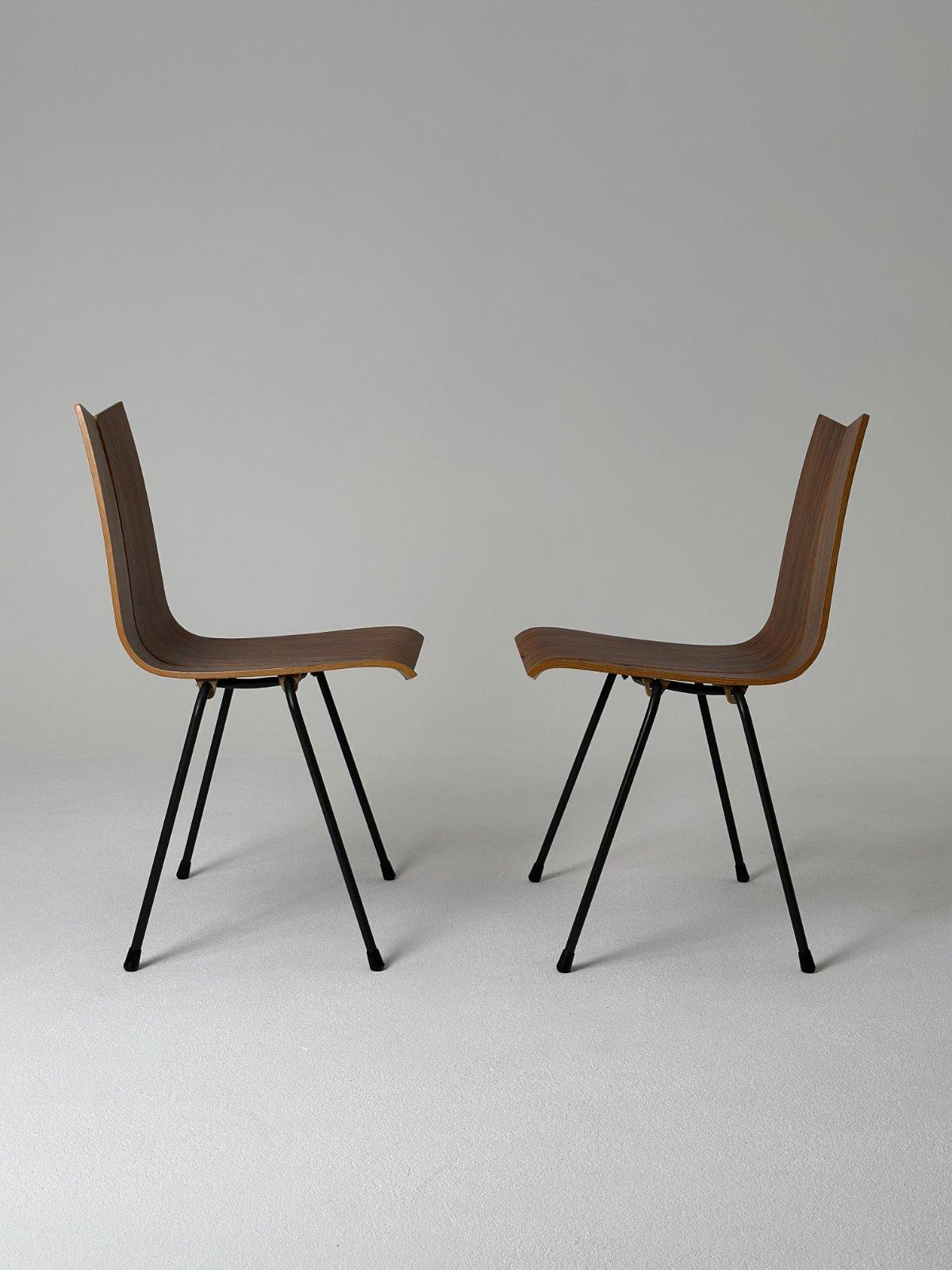 Mid-Century moderno Set di due sedie Hans Bellmann GA per Horgenglarus 1960s in vendita