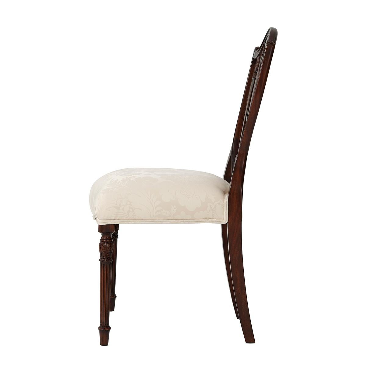 Set of Two Hepplewhite Shield Back Dining Chairs In New Condition For Sale In Westwood, NJ