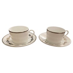 Set di due tazze da tè con piattino “Chaine d’Ancre Platine” di Hermès