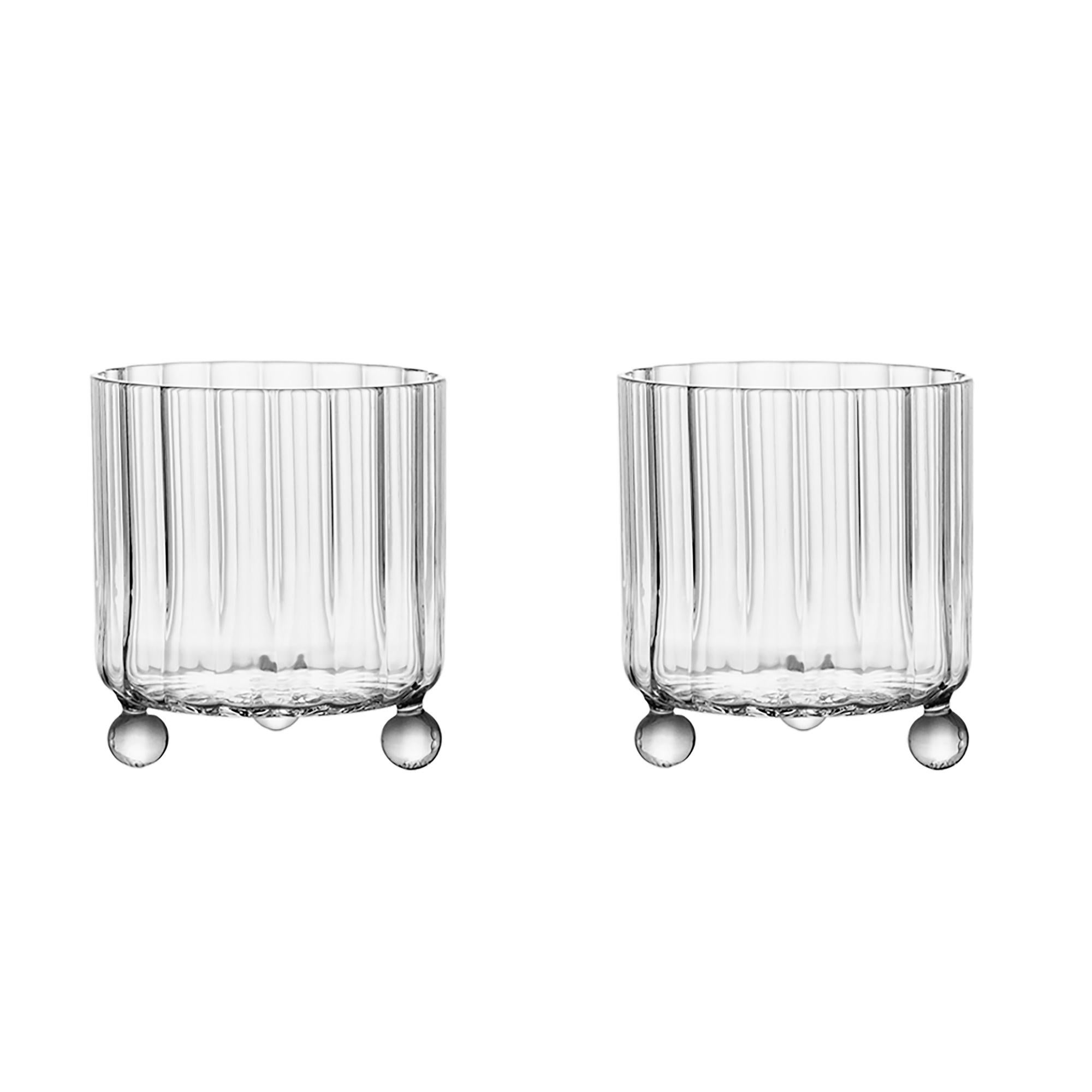 Zweier-Set High Spirits Lowball Glas von Agustina Bottoni - Handgefertigt in Italien (Italienisch) im Angebot