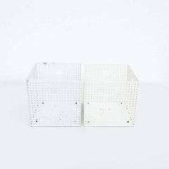 Set of Two Mid-Century Modern Metal Planters, Hoffmann, Finland, 1960