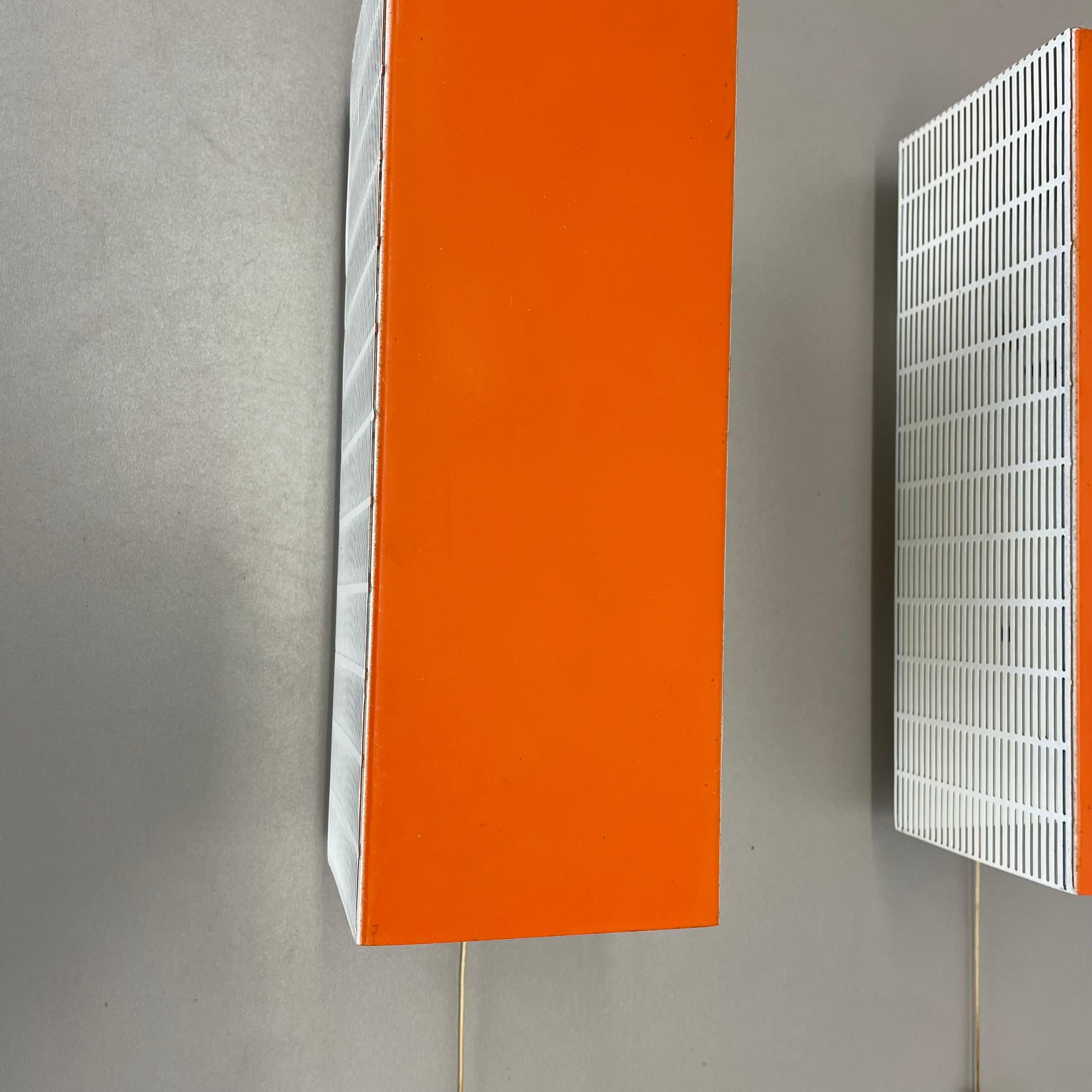 Metal set of two hole pattern POP ART Wall Light Sconces MATEGOT Style, France, 1970s For Sale