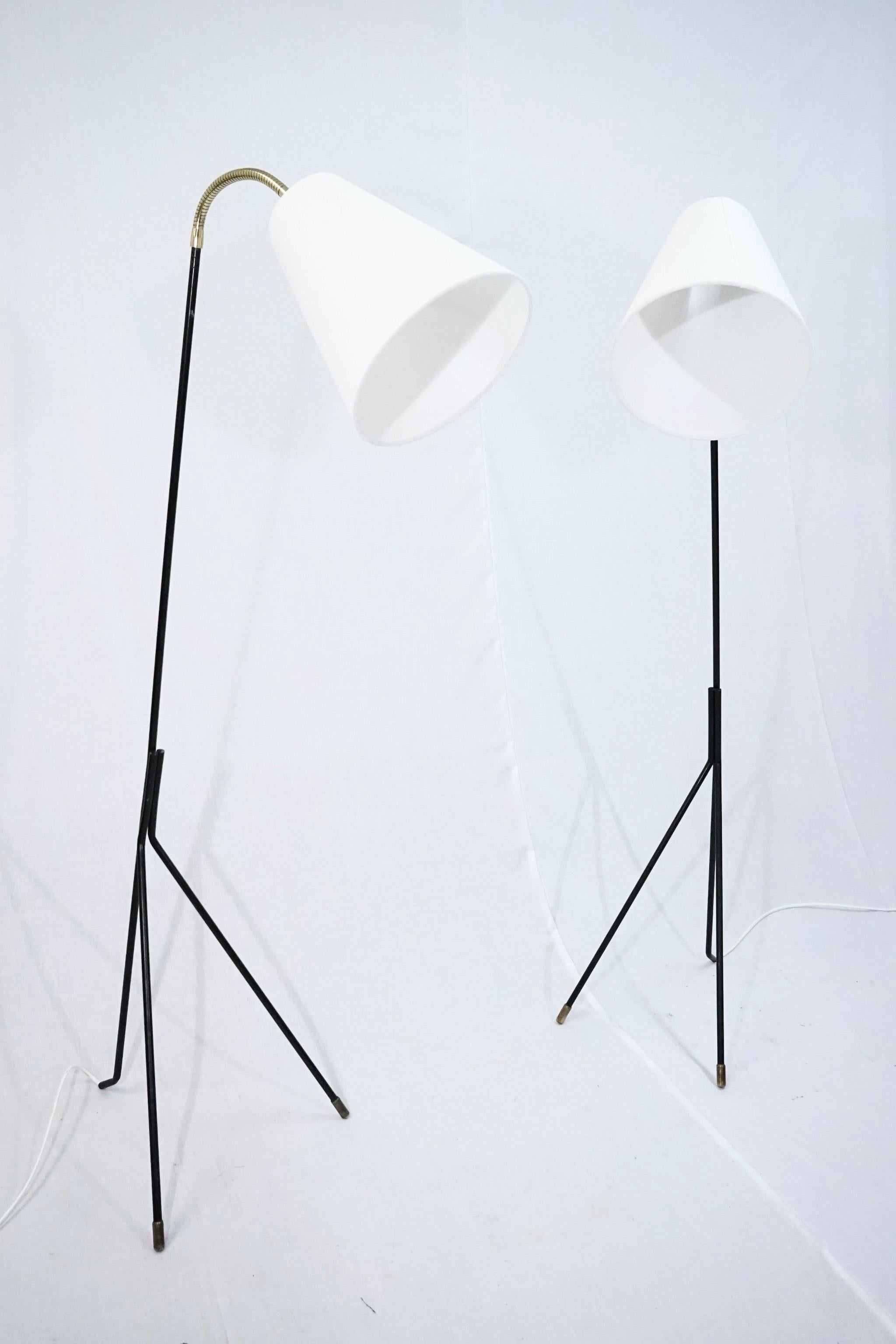 Scandinavian Modern Set of two Holm Sørensen grasshopper floor lamps