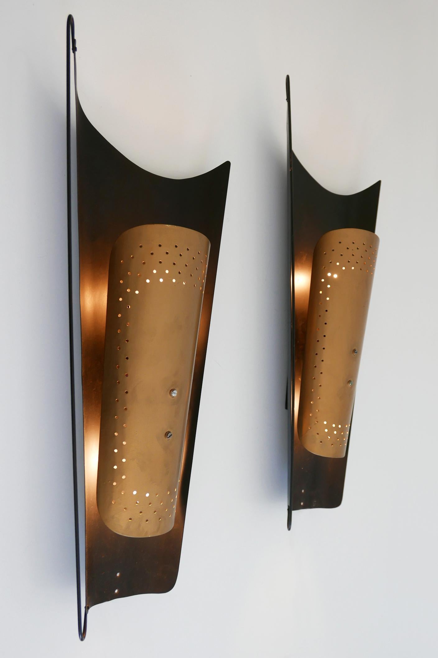 Set of Two Huge Mid-Century Modern Wall Lamps or Sconces, 1950s, Germany For Sale 5