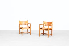 Set of Two Hunting Dining Chairs 3238 by Børge Mogensen for Fredericia Denmark