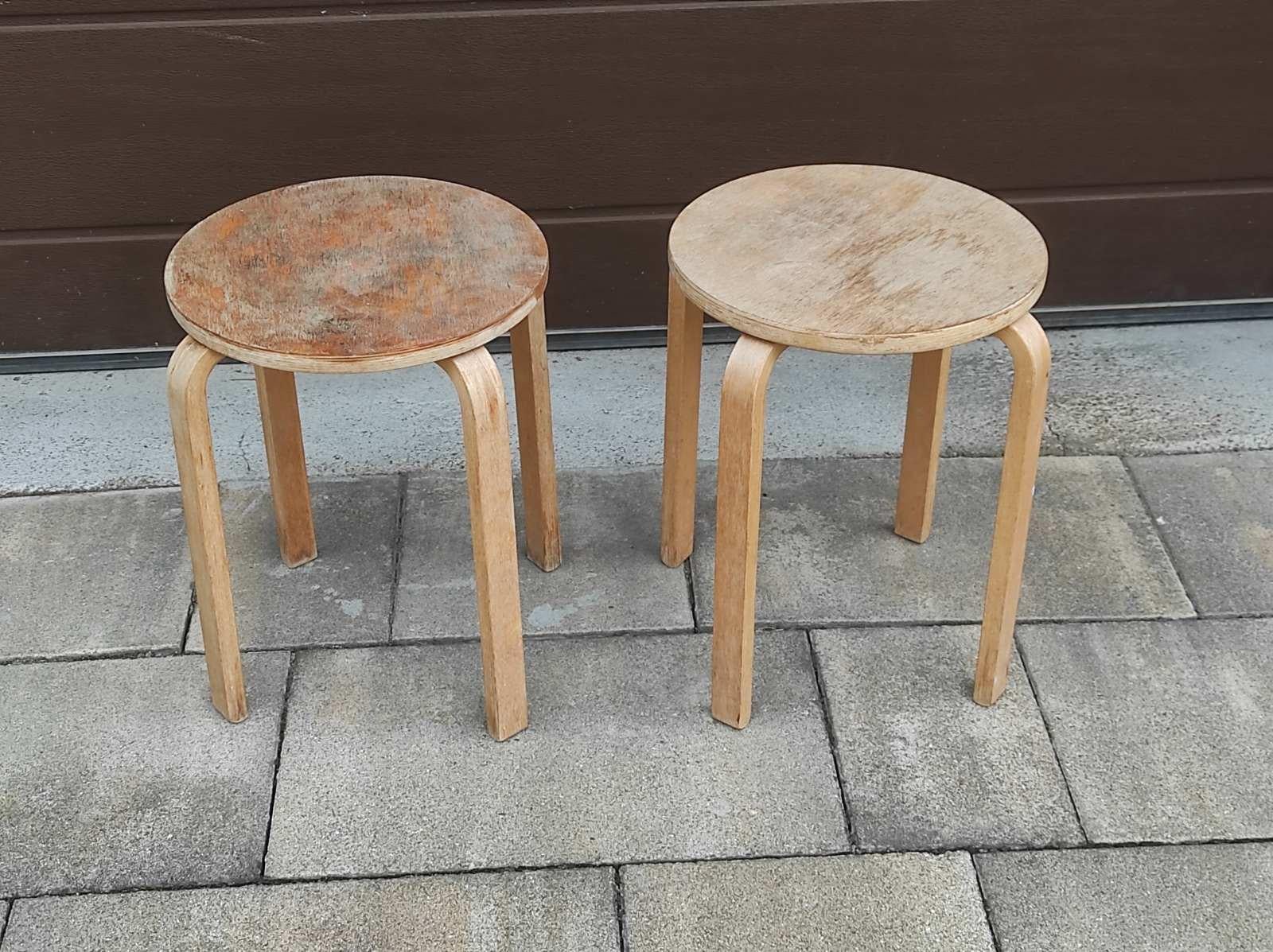 Satz von zwei IKEA Hocker 1990er