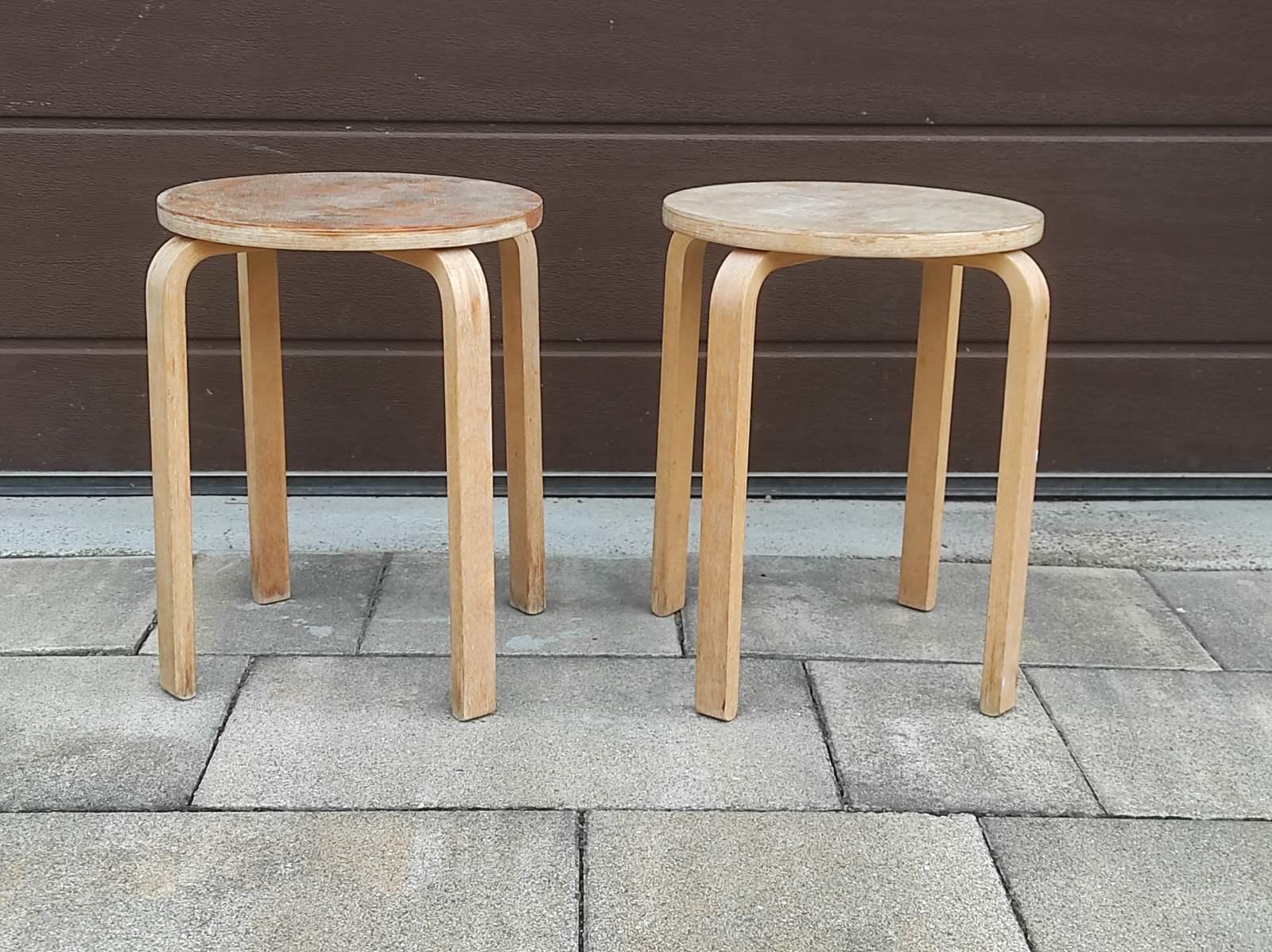 Set aus zwei IKEA Frosta-Hockern aus Bugholz, 1990er Jahre (Schwedisch)