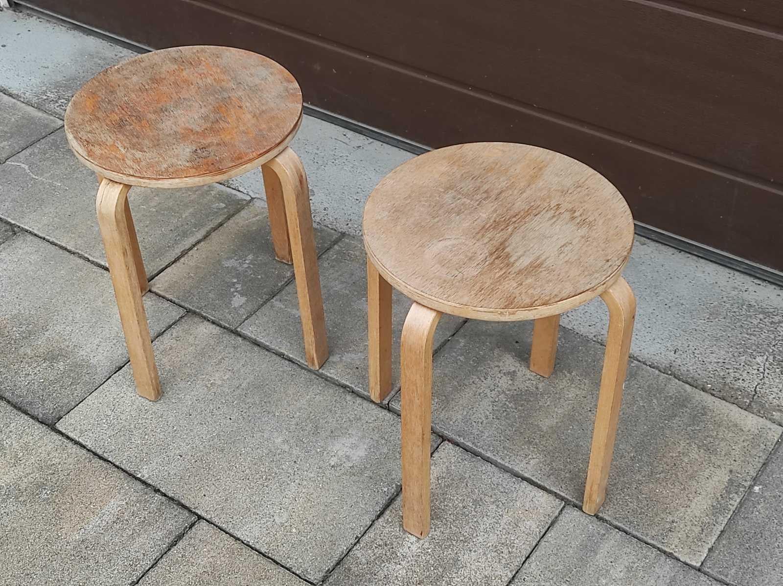 Set aus zwei IKEA Frosta-Hockern aus Bugholz, 1990er Jahre 3