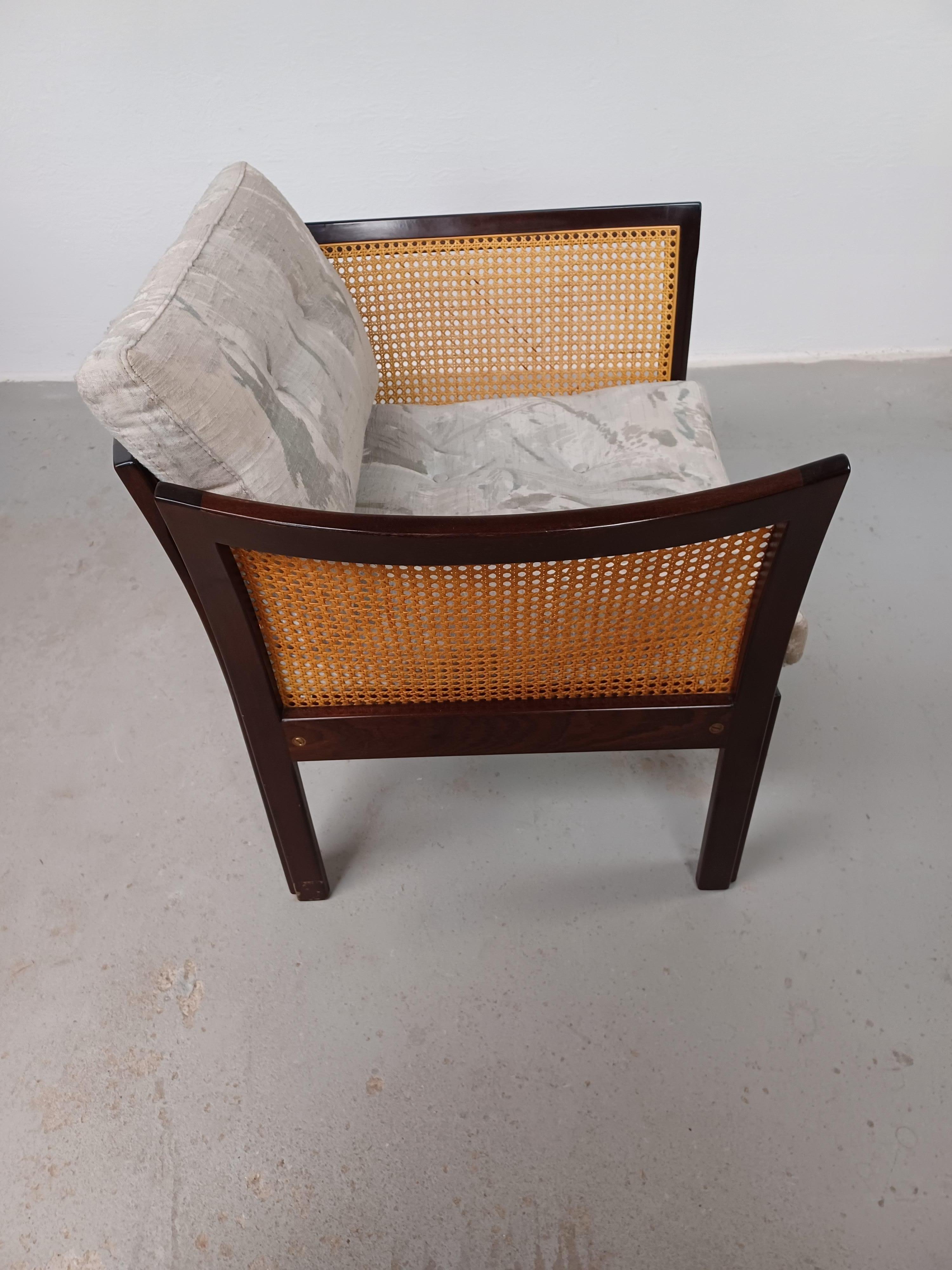 Set of Two Illum Vikkelso Danish Plexus Easy Chairs in Mahogany by CFC Silkeborg For Sale 7