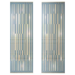 Set of Two Illuminated Crystal Mirrors Variazione by Davico, 1970