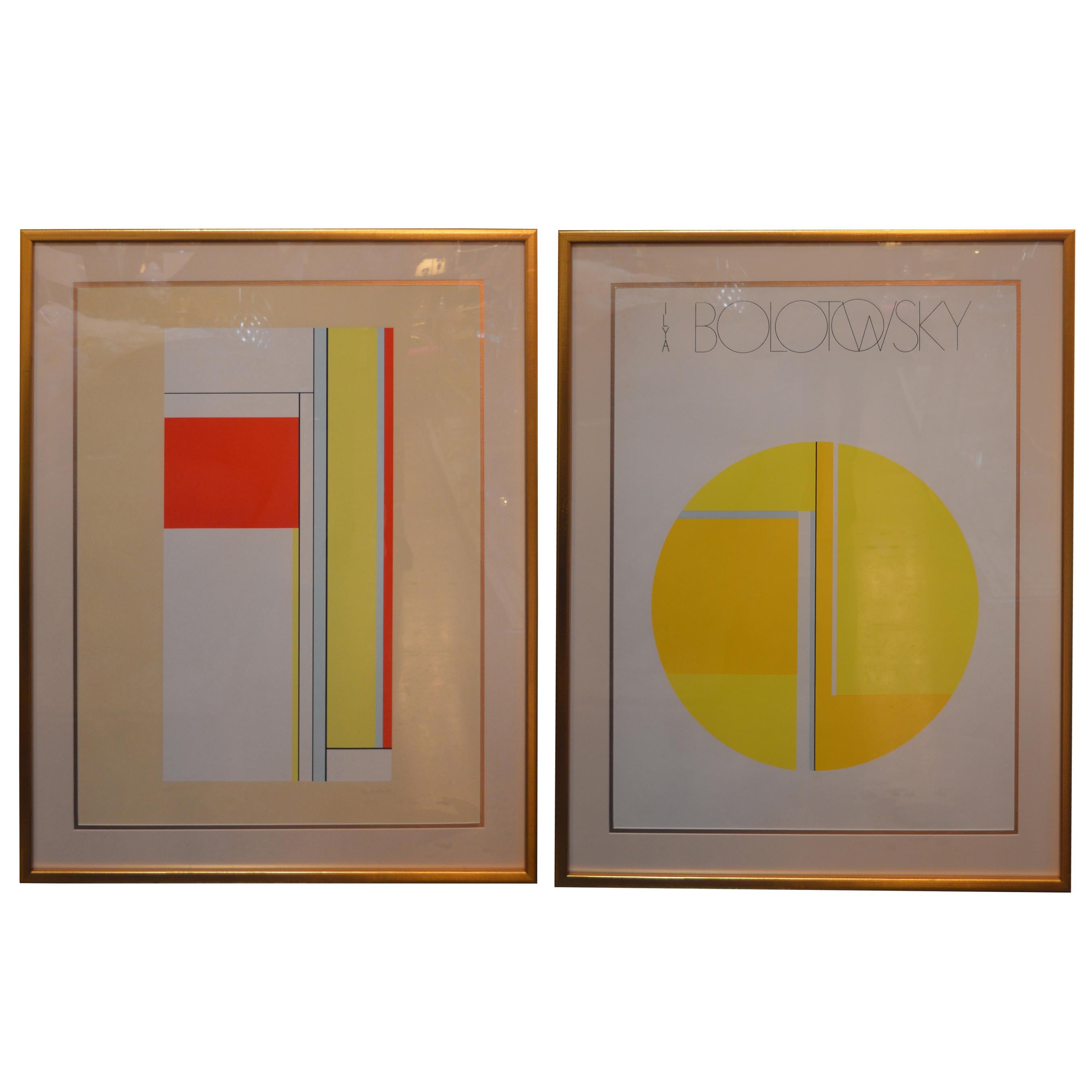 Set of Two Ilya Bolotowsky Serigraphs