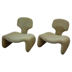 Set of Two in original condition "Djinn" Chairs by Olivier Mourgue for Airborne