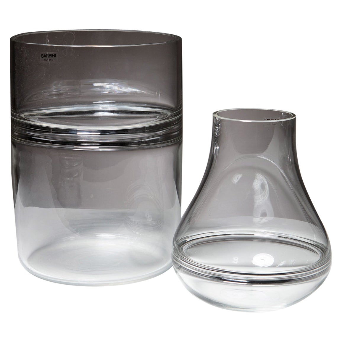 Ensemble de deux vases "Incalmo" par Alfredo Barbini pour Barbini, Italie, années 1970 en vente