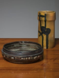 Set of Two Ceramic Pieces, Italy, 1970s