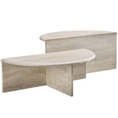 Set of Two Italian Architectural Cocktail Table, 1970s