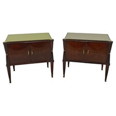 Set of two Italian Bedside Tables in the style of Vittorio Dassi, 1950s