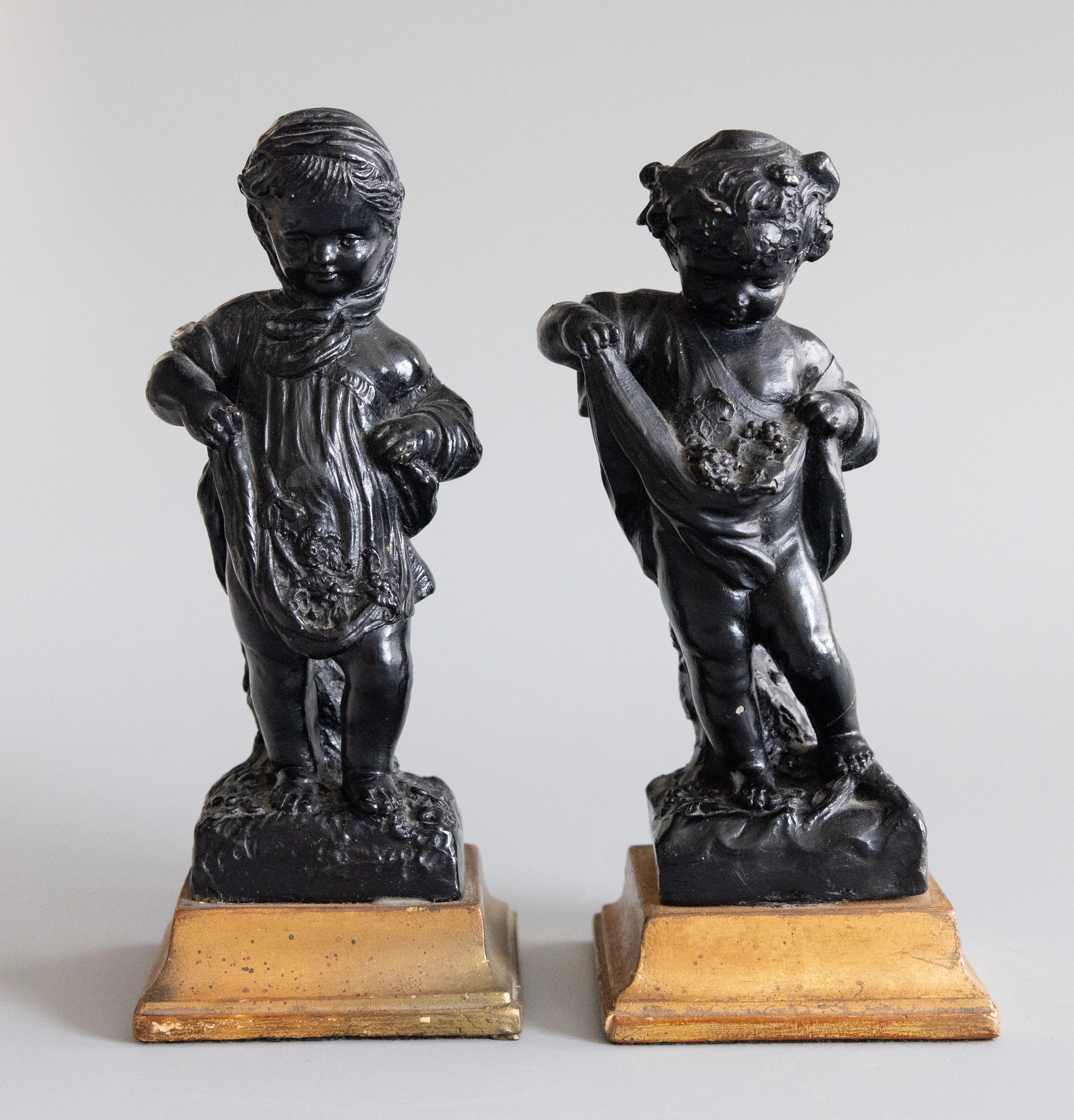 Set di due putti putti italiani di Borghese, circa 1930 in vendita 5