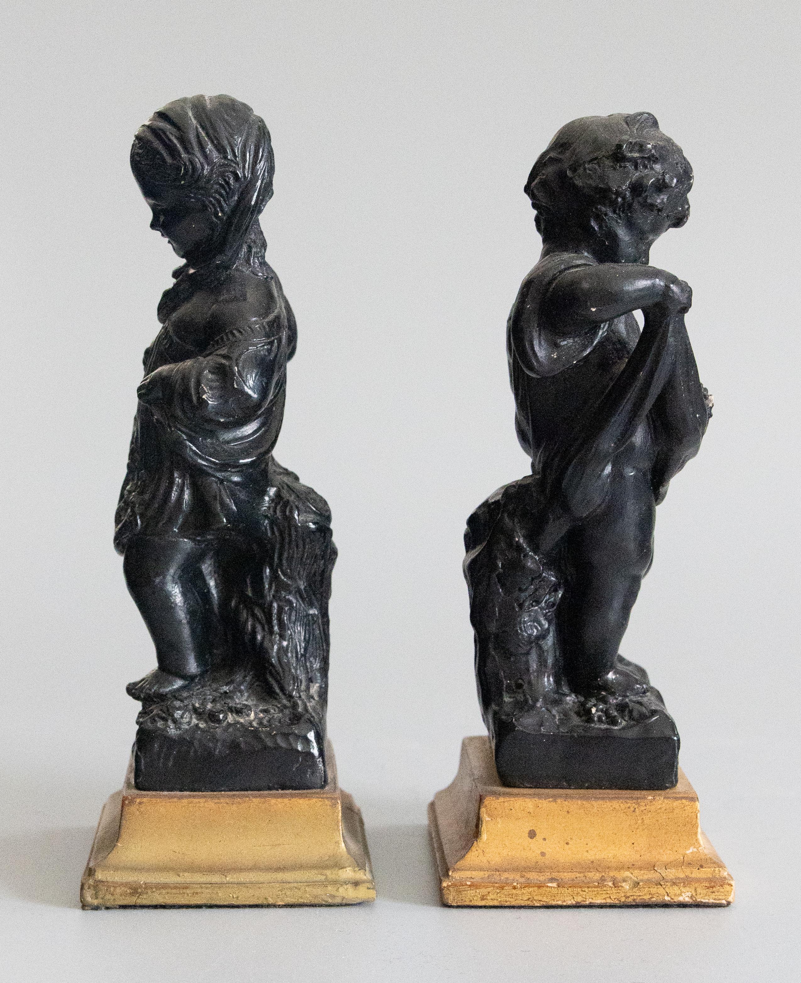 Ebanizzato Set di due putti putti italiani di Borghese, circa 1930 in vendita