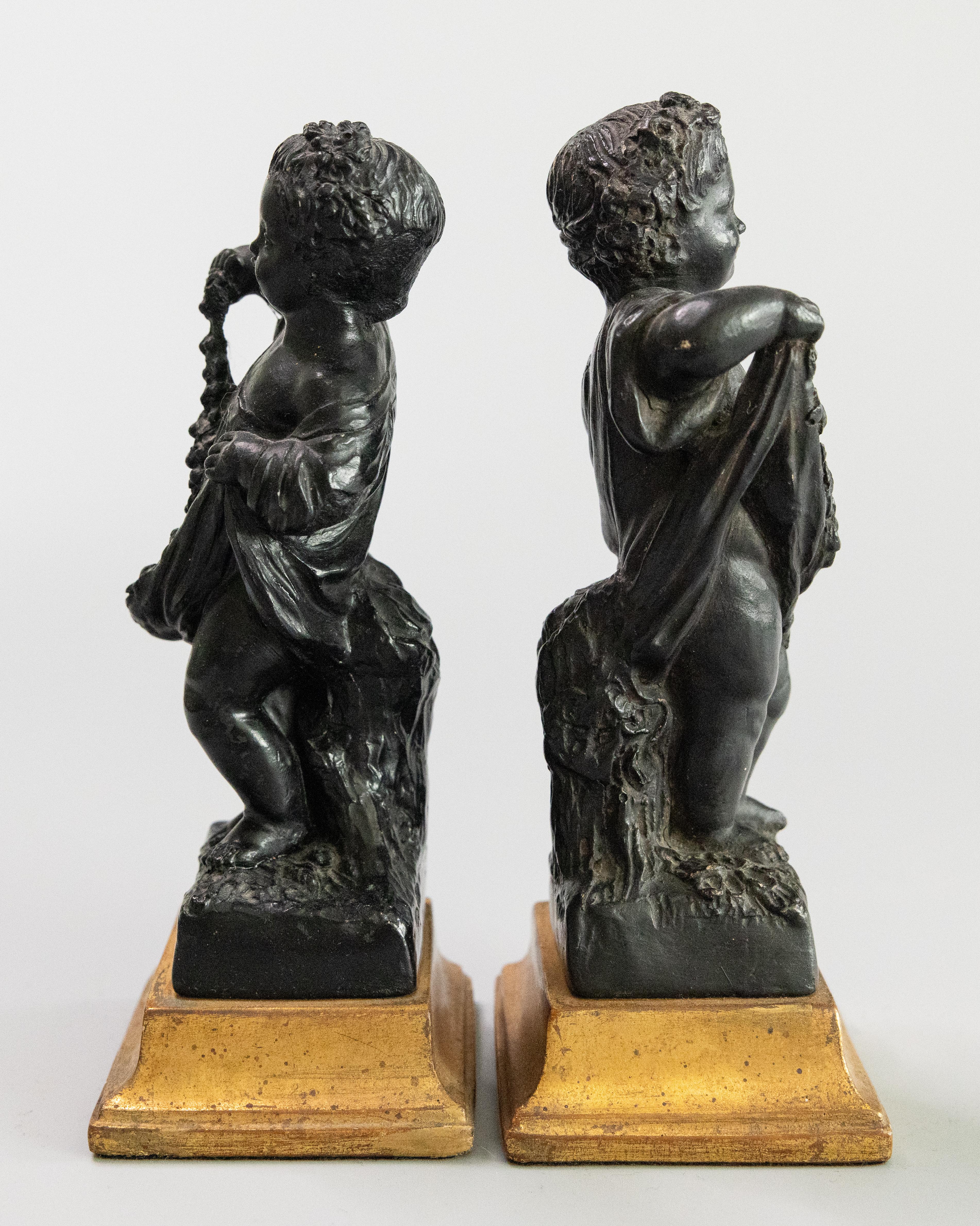 Ebanizzato Set di due putti putti italiani di Borghese, circa 1930 in vendita