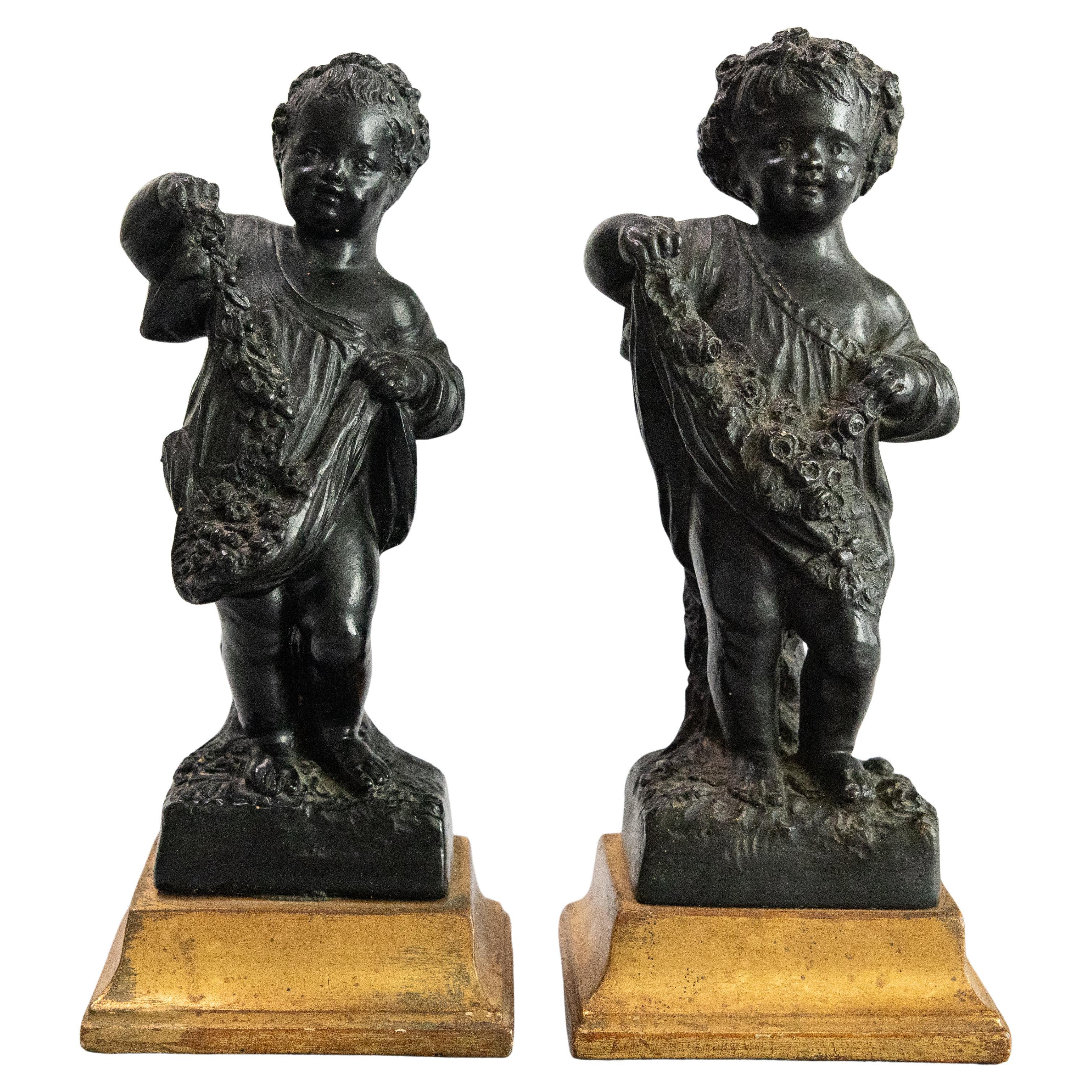 Set di due putti putti italiani di Borghese, circa 1930 in vendita