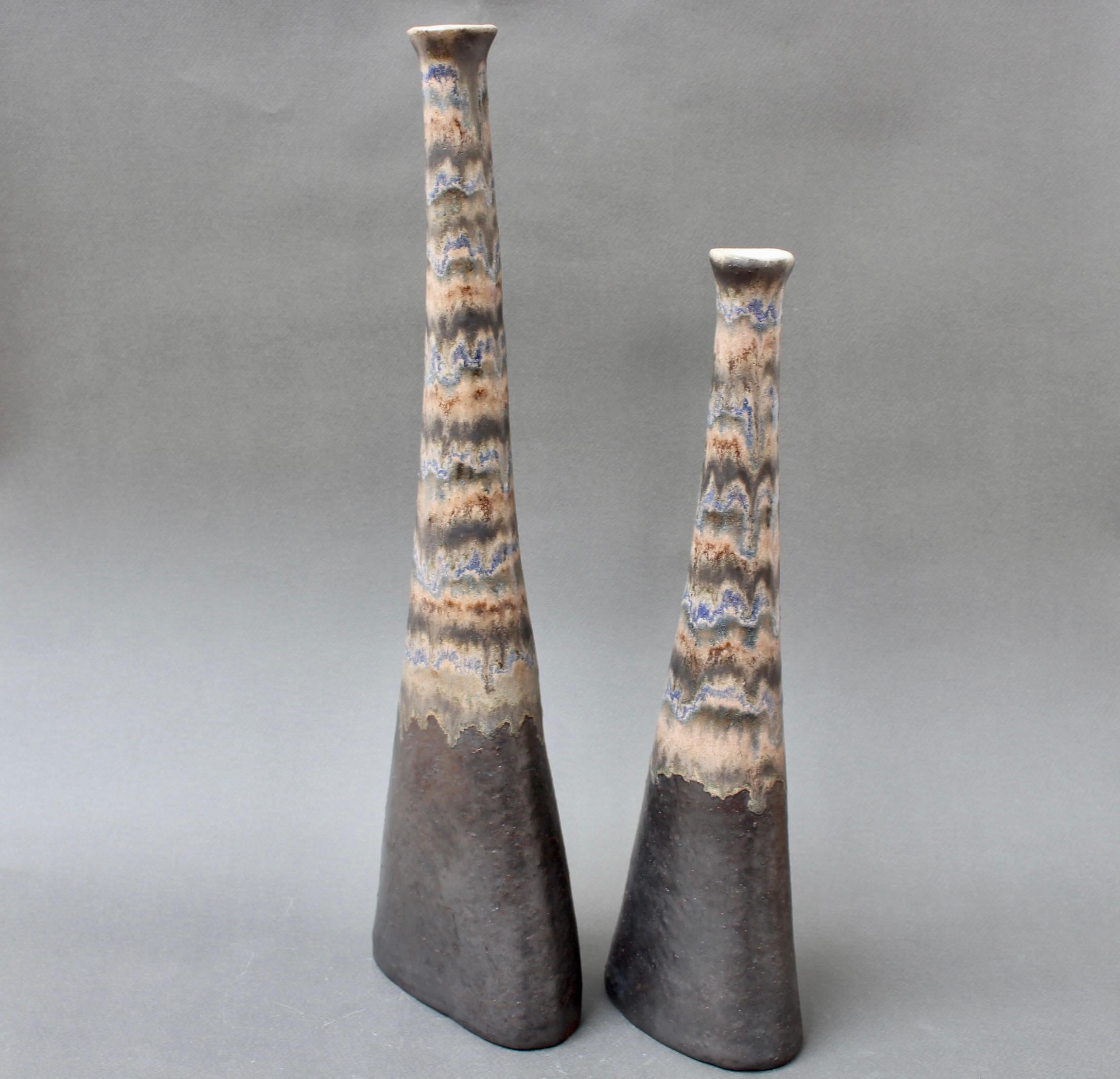Set of Two Italian Ceramic Vases by Bruno Gambone (circa 1980s) In Good Condition For Sale In London, GB