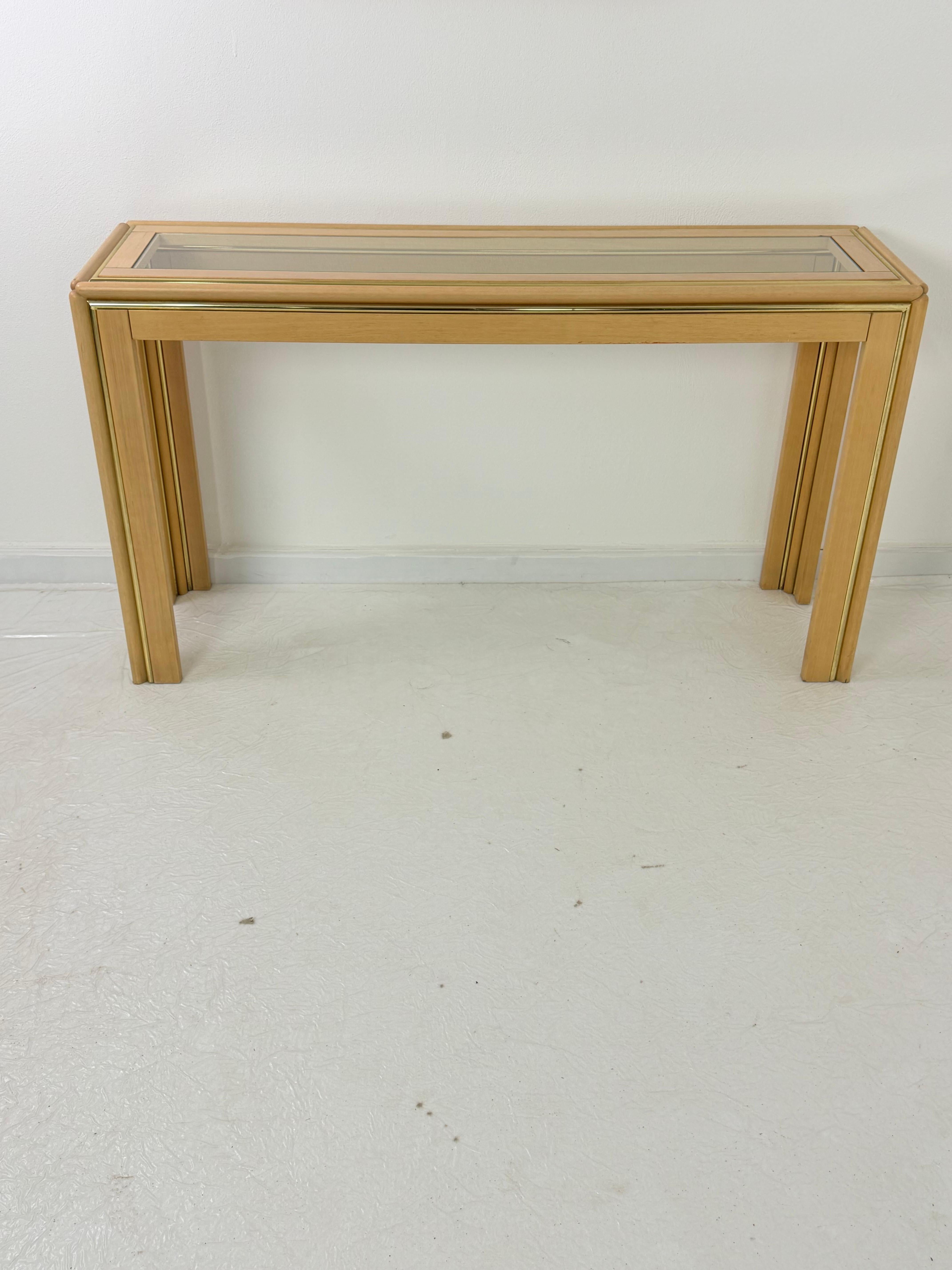 Set of two Italian Console Table and Mirror attributed to Aldo Tura, 1970s For Sale 5