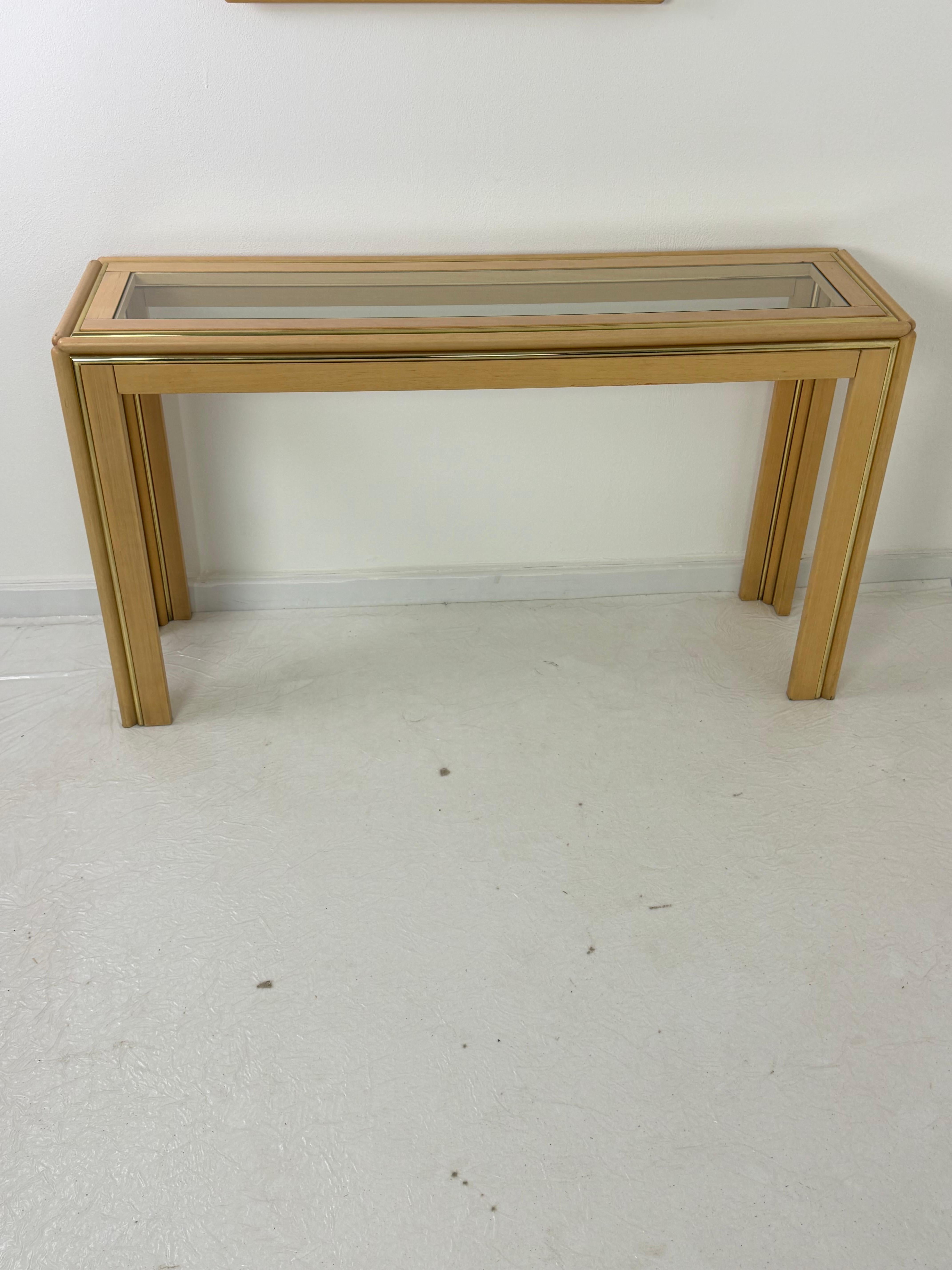 Set of two Italian Console Table and Mirror attributed to Aldo Tura, 1970s For Sale 6
