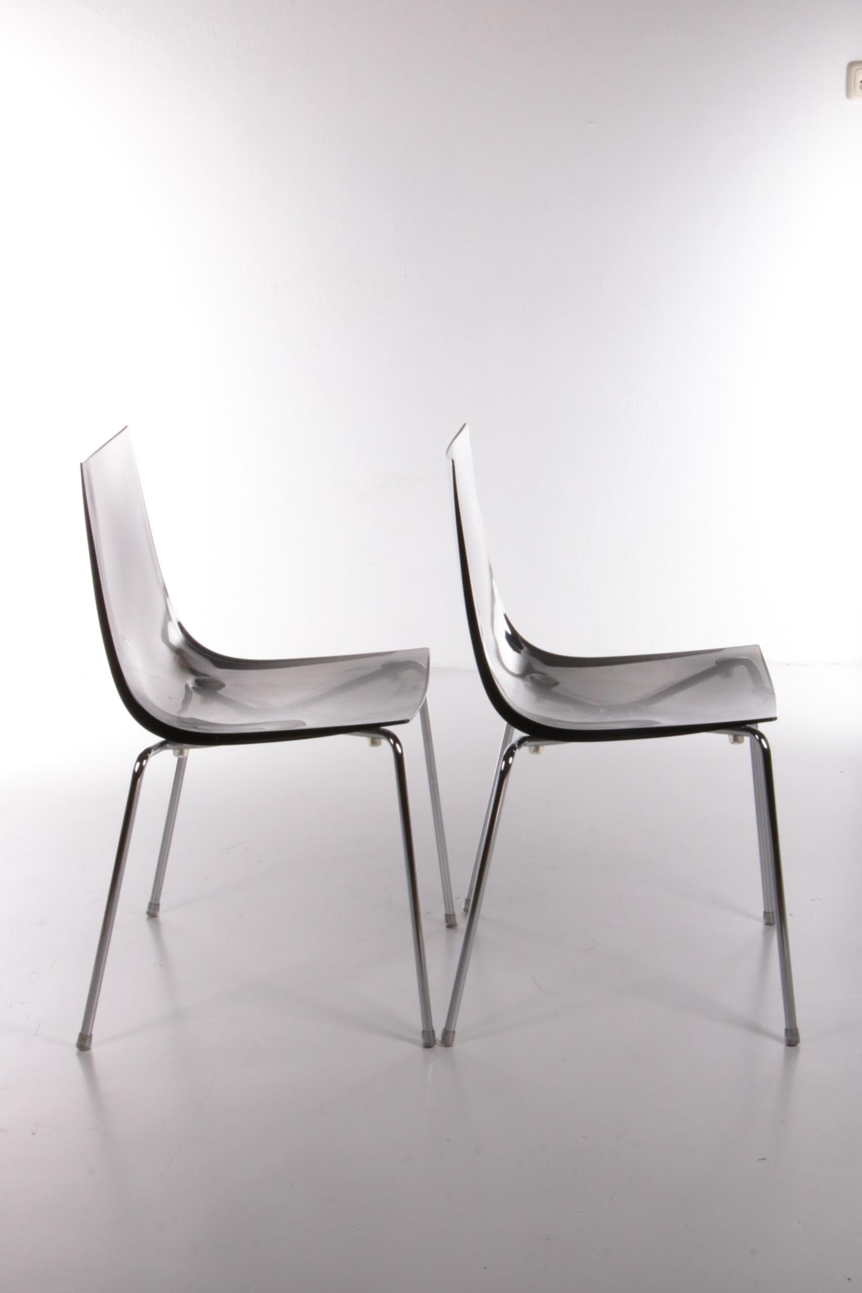 Modern Set of Two Italian Dining Room Chairs by Roberto Foschia, 2007