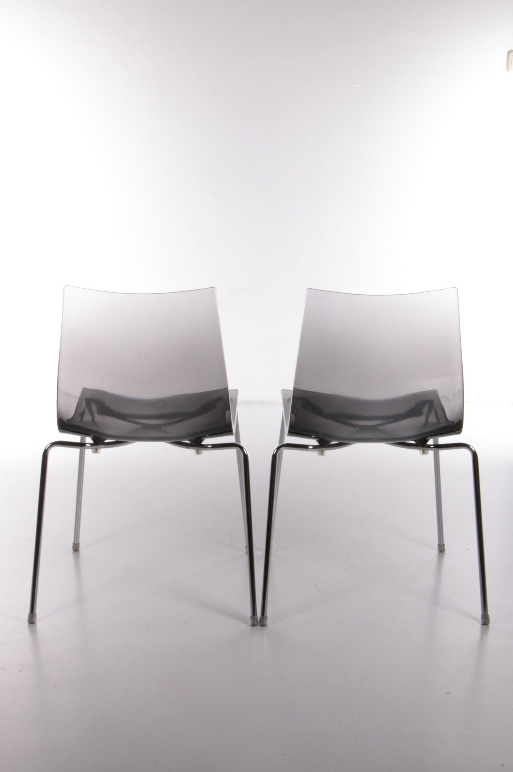 Set of Two Italian Dining Room Chairs by Roberto Foschia, 2007 In Good Condition In Oostrum-Venray, NL
