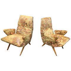 Set of Two Italian Lounge Chairs by Nino Zoncada