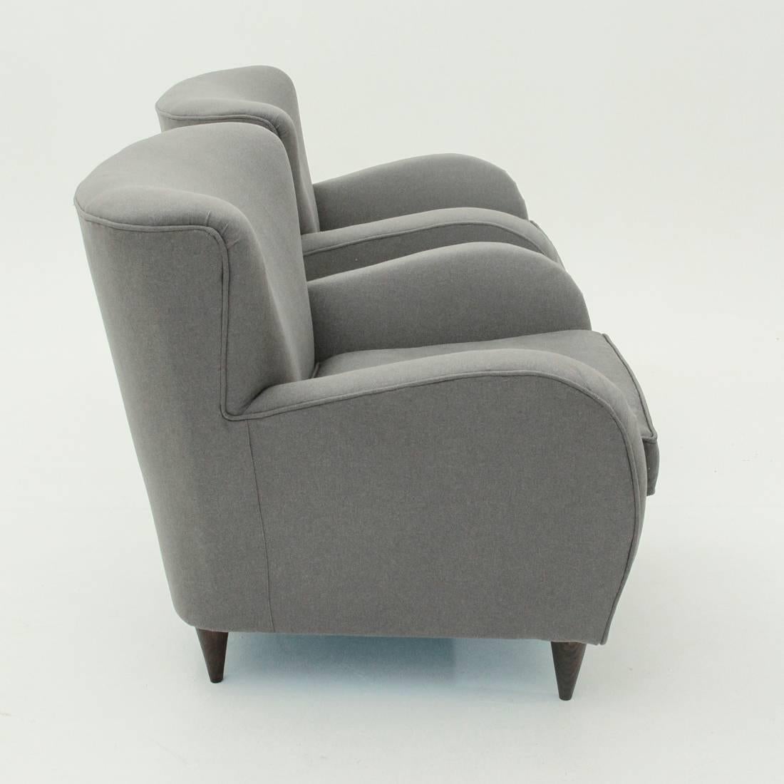 1950s grey armchairs
