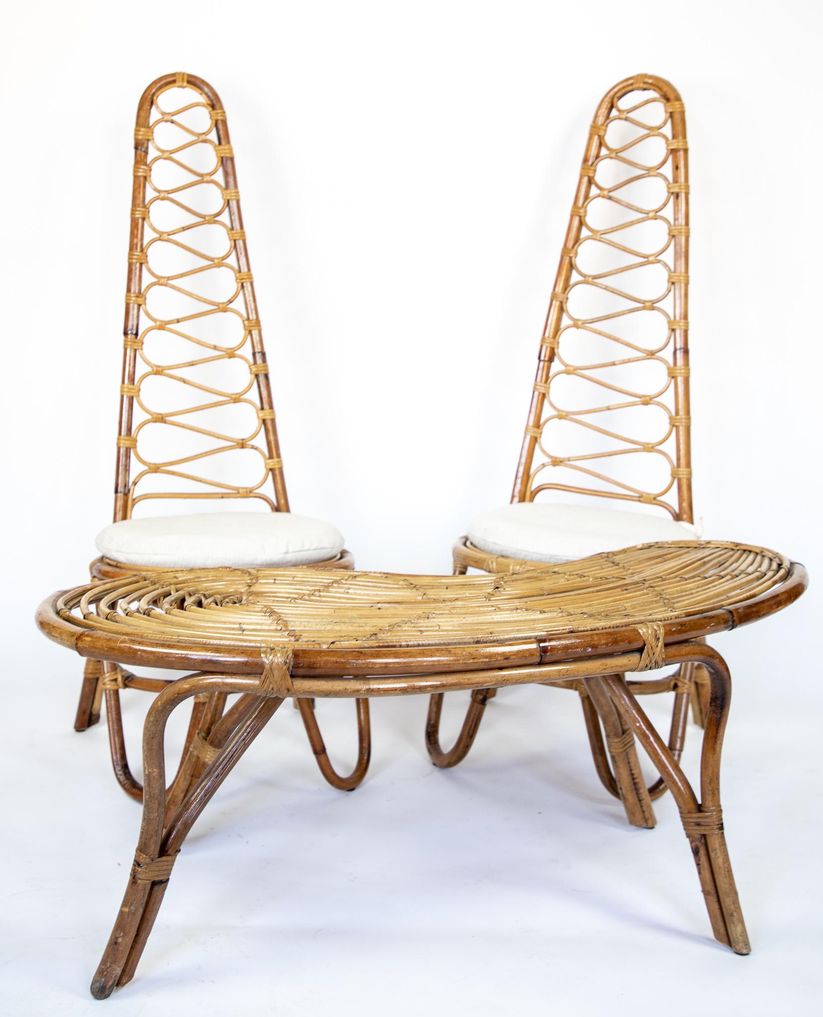 high back rattan chairs for sale