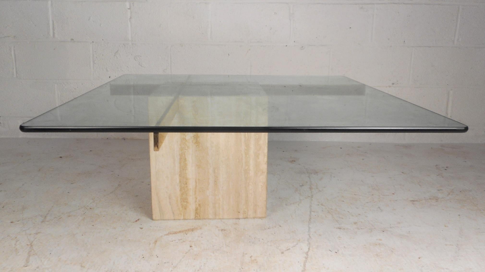 Set of Two Italian Mid-Century Modern Marble Base Artedi Tables For Sale 5