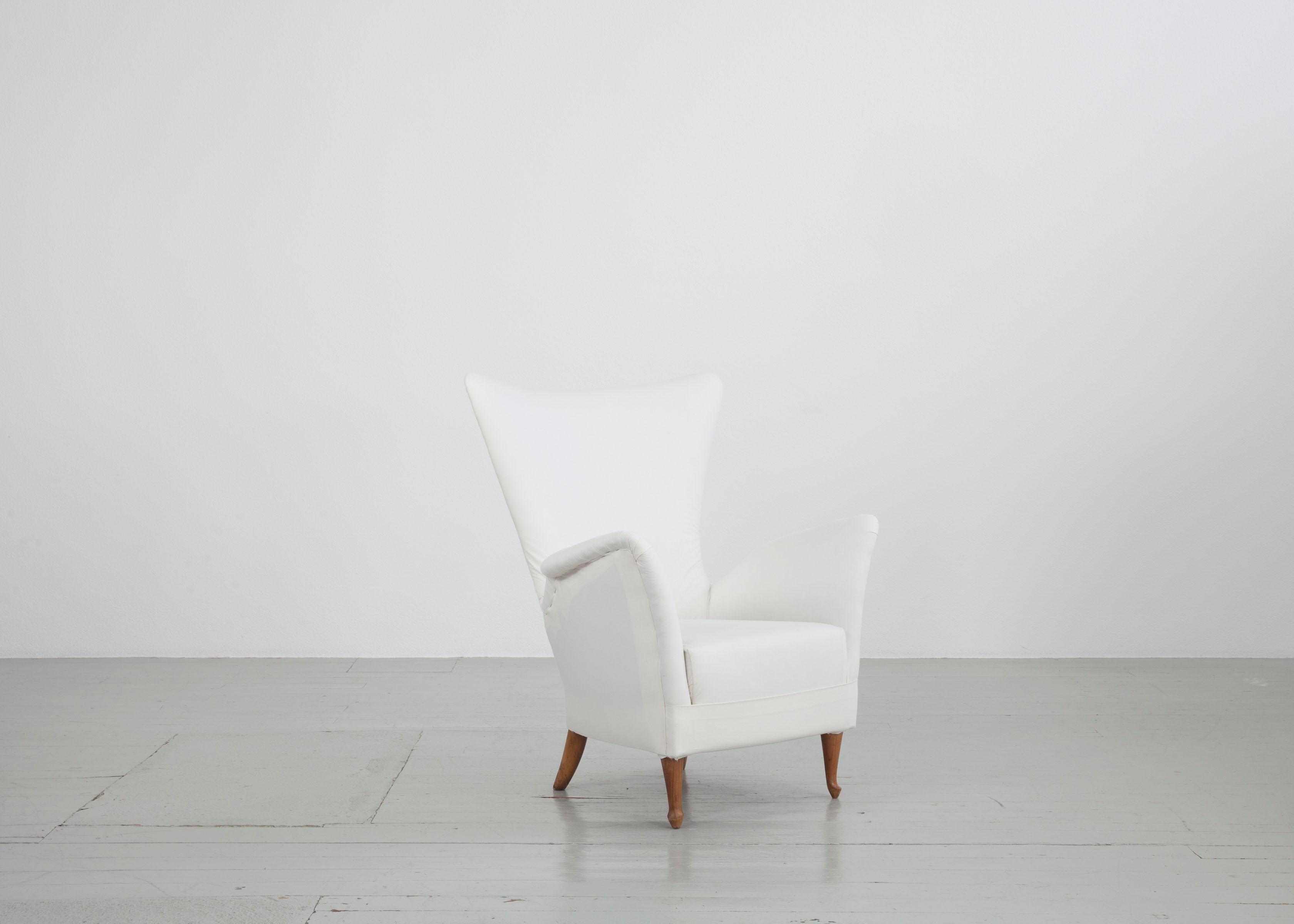 Mid-Century Modern Ensemble de deux fauteuils italiens Ponti Stile d'Italie, années 1950 en vente