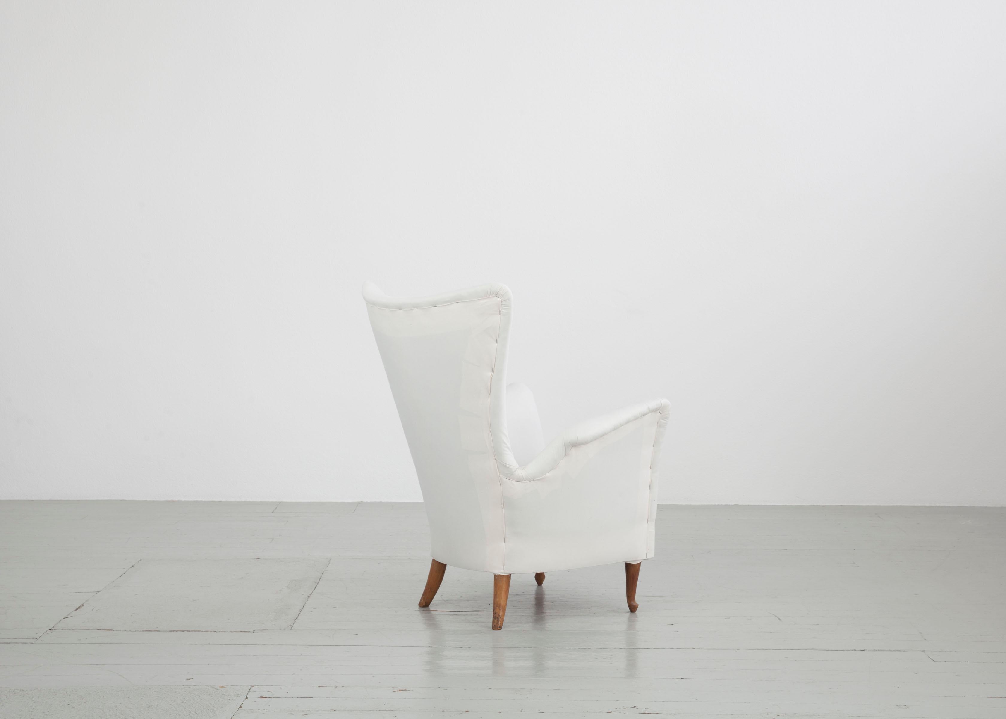 Milieu du XXe siècle Ensemble de deux fauteuils italiens Ponti Stile d'Italie, années 1950 en vente