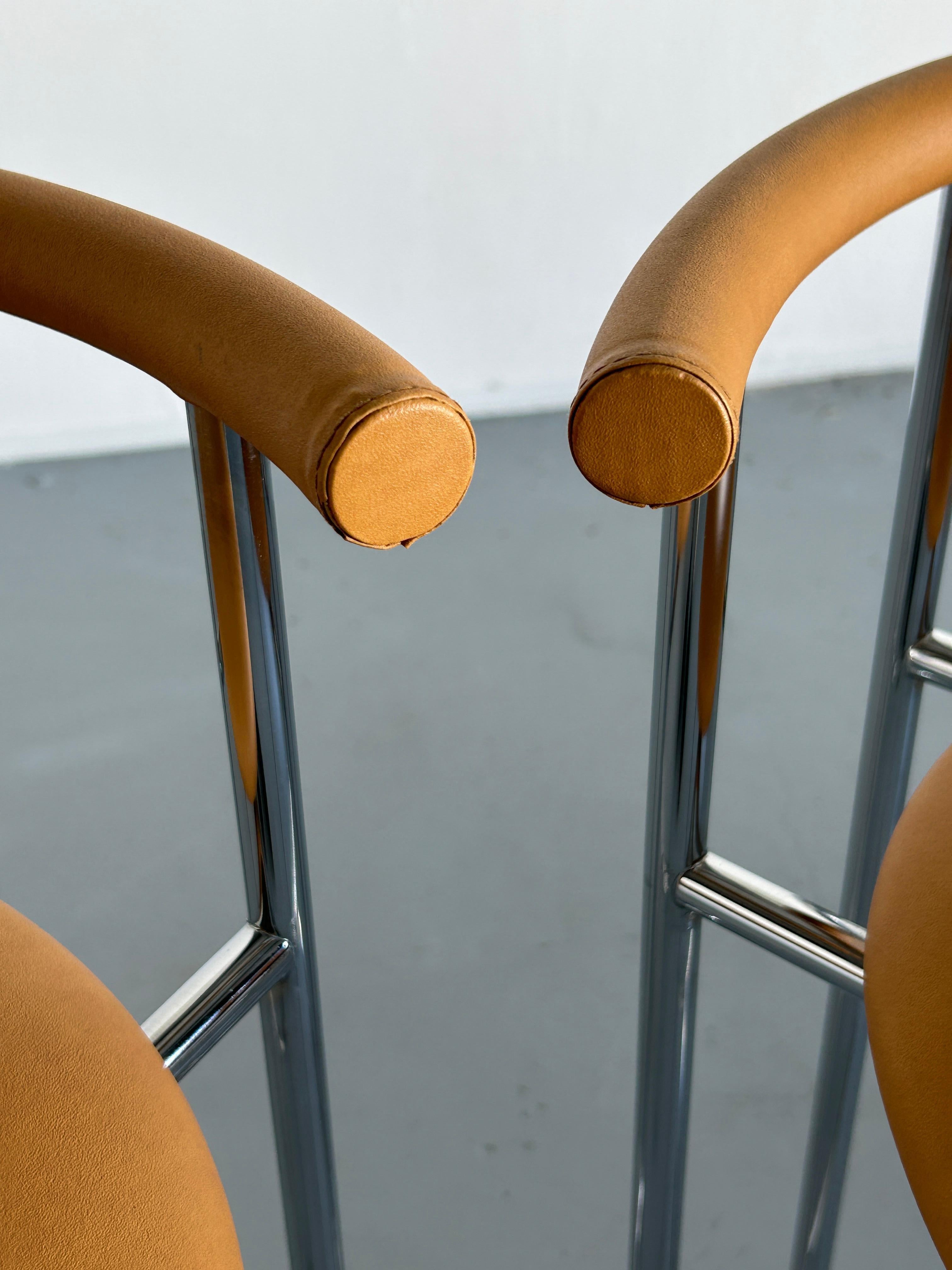 Set of Two Italian Postmodern 'Tokyo' Barstools, Rodney Kinsman for Bieffeplast 5