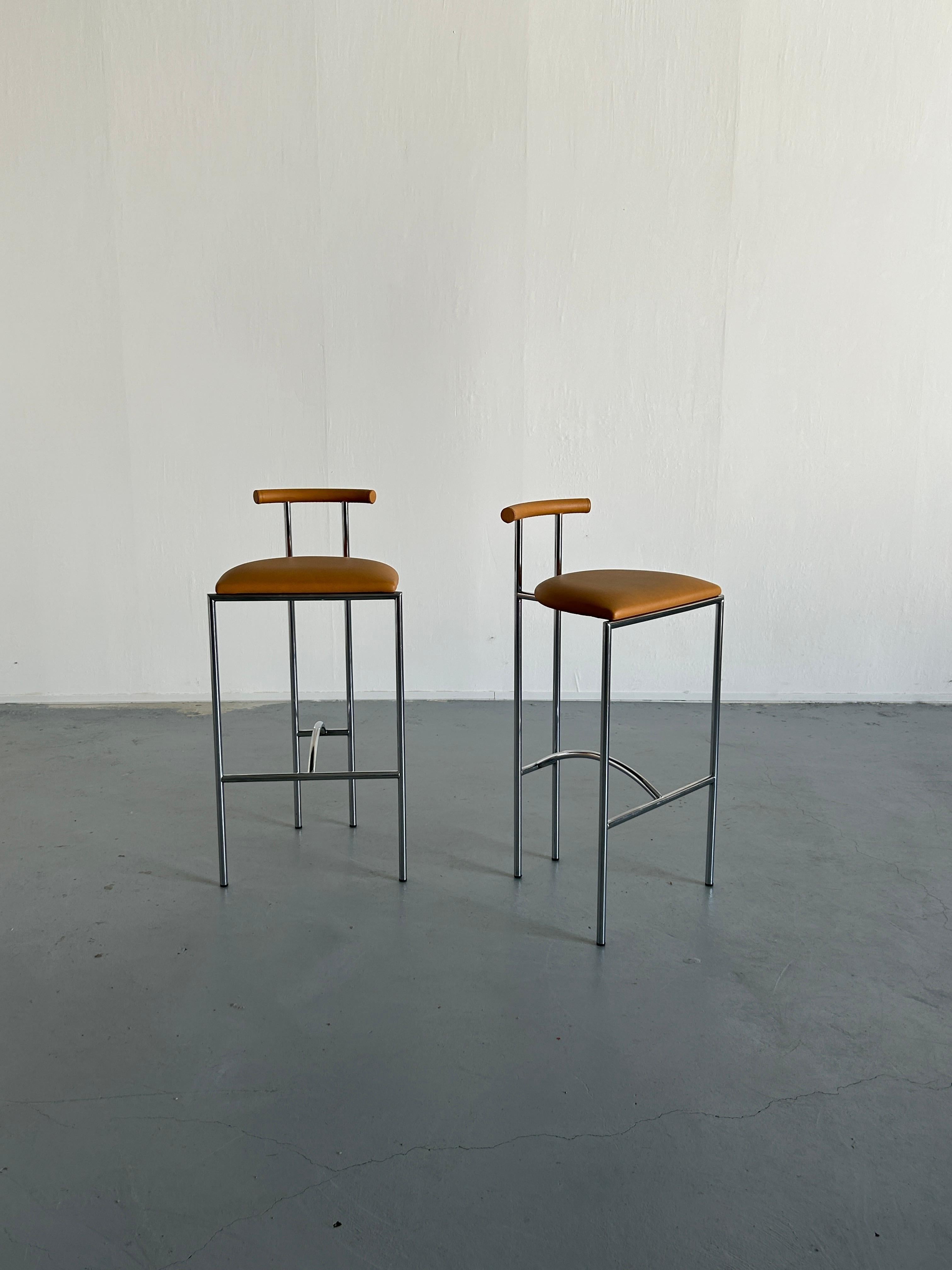 Set of Two Italian Postmodern 'Tokyo' Barstools, Rodney Kinsman for Bieffeplast In Good Condition In Zagreb, HR