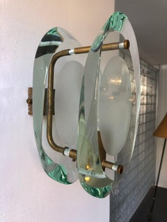 Set of Two Italian Sconces Model 2093 Designed by Max Ingrand for Fontana Arte