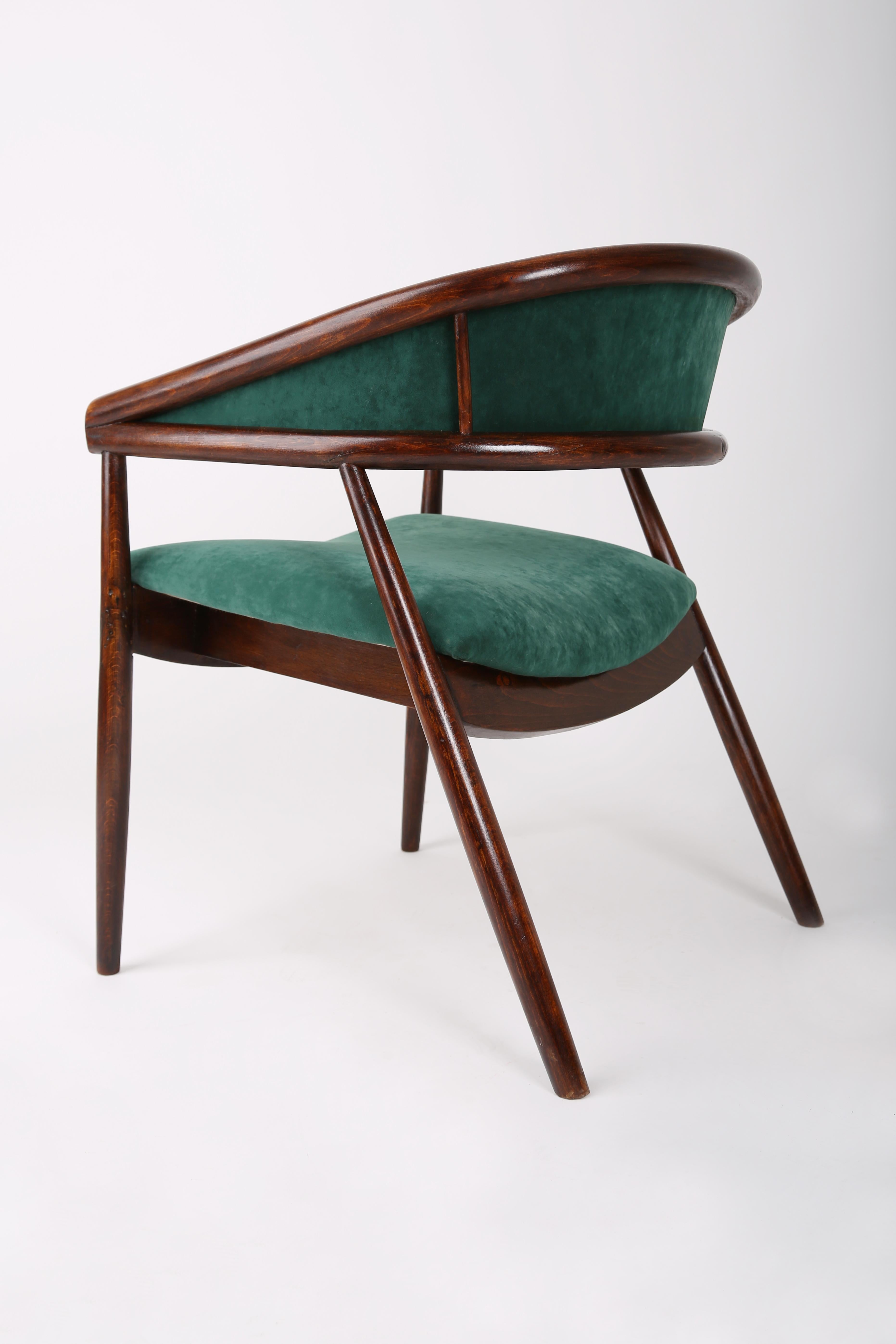 20th Century Set of Two James Mont Style Bent Beech Armchairs, B-3300 Type, 1960s For Sale