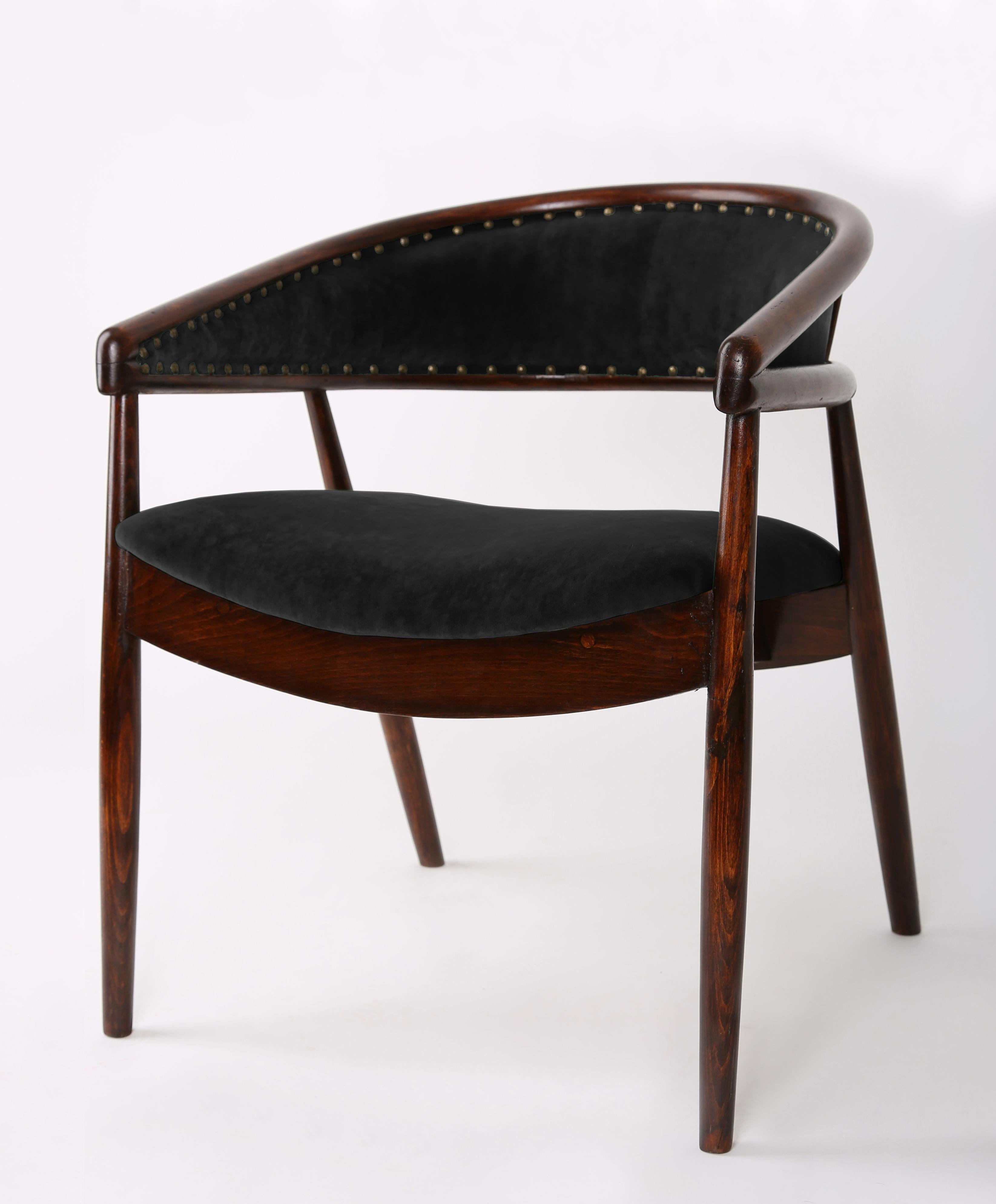 Ensemble de deux fauteuils en hêtre courbé de style James Mont:: vert foncé:: type B-3300:: années 1960 Excellent état - En vente à 05-080 Hornowek, PL