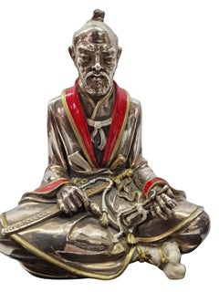 Set of two Japanese figures, Geisha & Samurai, 15th century model, 925 Sterling