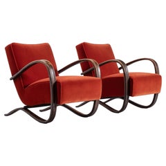 set of two Jindrich Halabala Customizable Lounge Chairs for M.