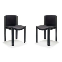 Set of Two Joe Colombo 'Chair 300' Wood and Kvadrat Fabric by Karakter